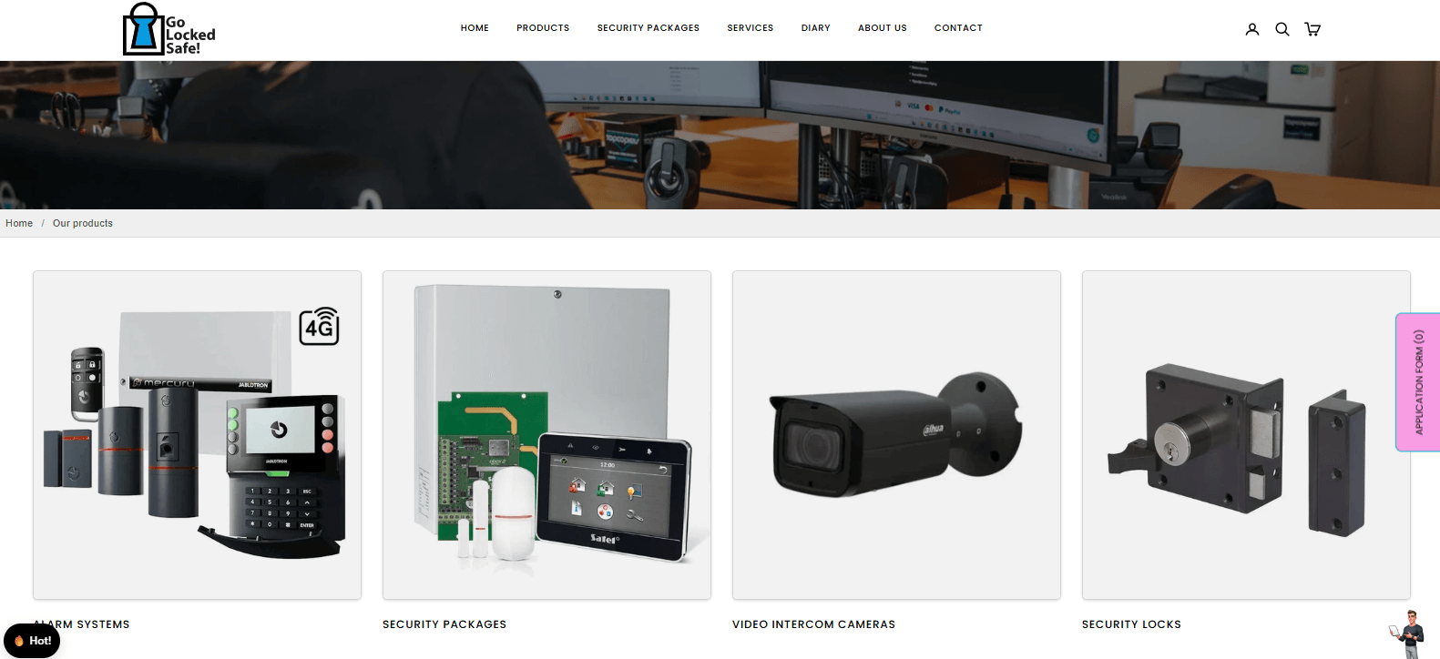 PRODUCT WEBSHOP — ALARM SYSTEMS, CAMERAS, SAFES, AND DOOR LOCKS WITH CERTIFICATION BADGES
