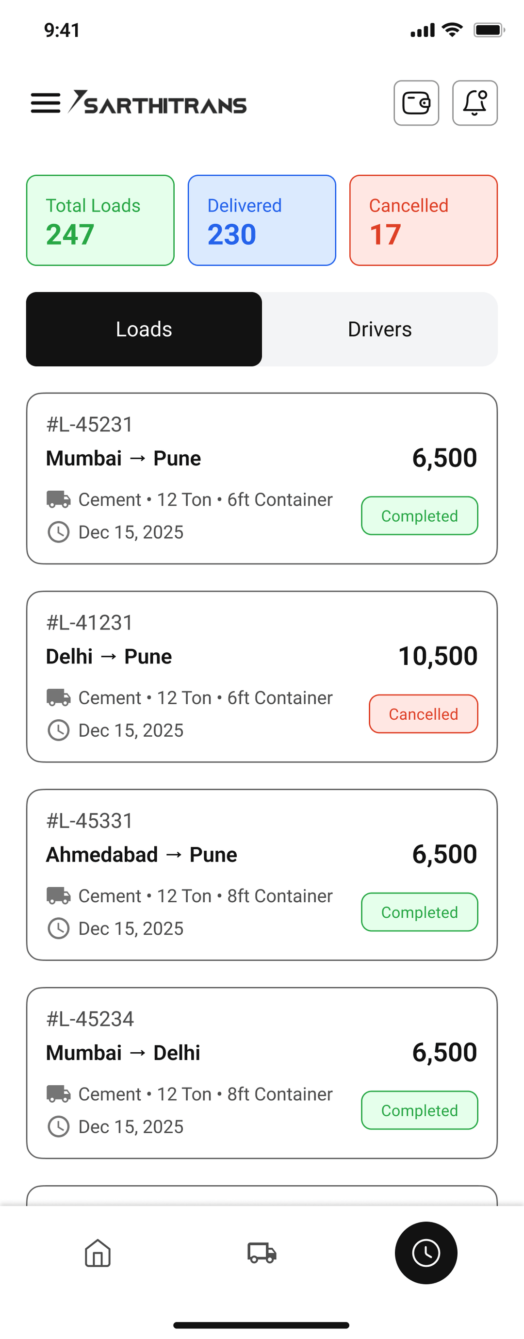 Driver Live Trip Route & GPS Tracking